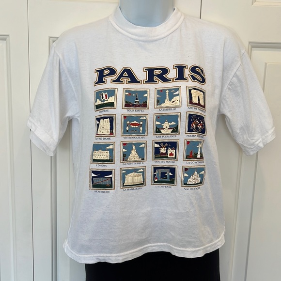 Tops Vintage Paris Souvenir Tee Shirt 9s Size Xss Poshmark